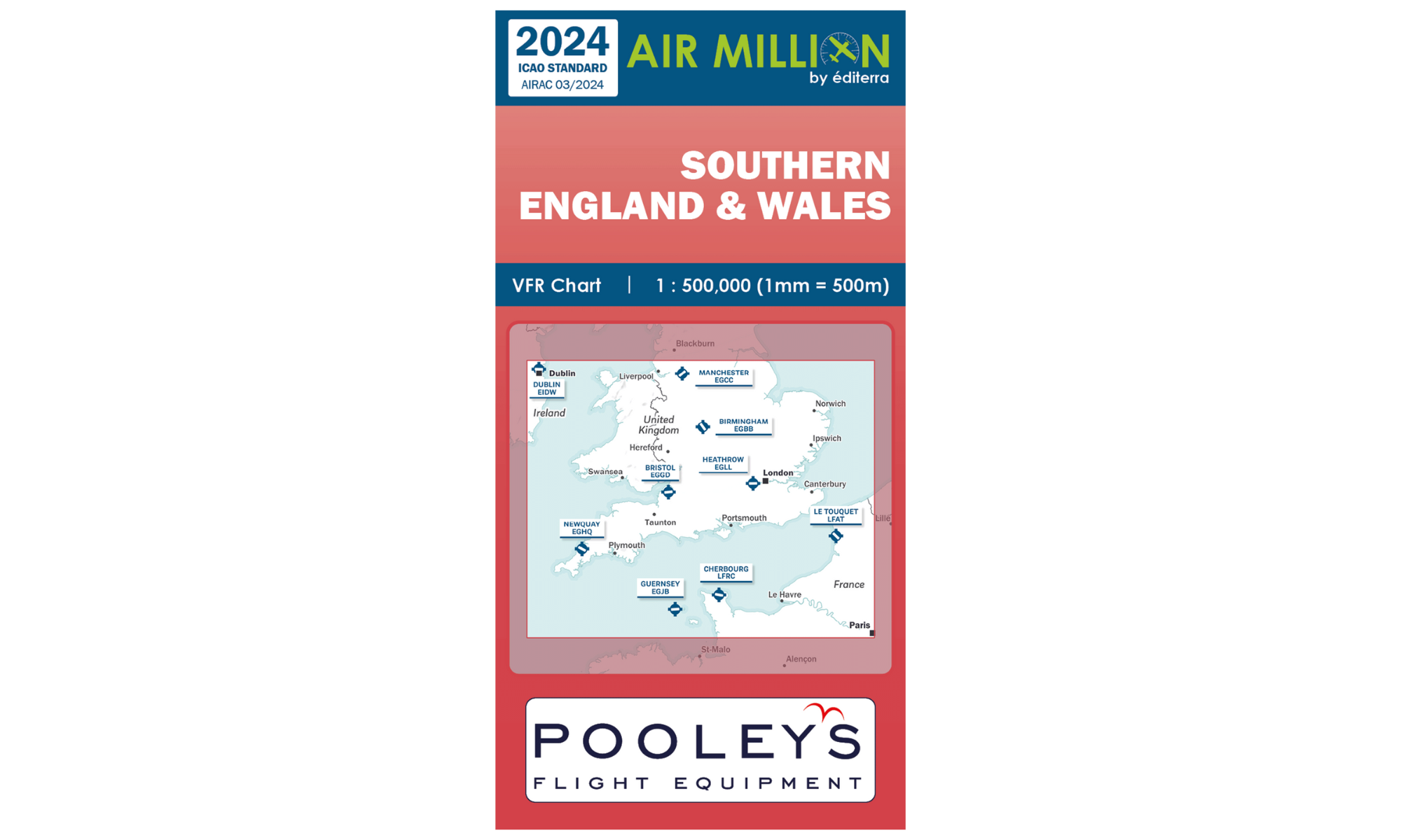 Carta Air Million VFR Sur de Inglaterra y Gales 2024